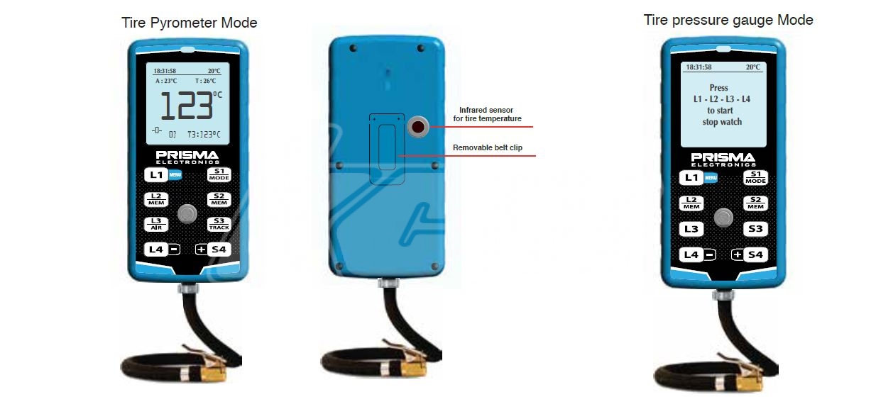 Manomètre digital PRISMA Hyprema 4 : pression de pneus