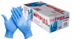 100 PAIRES DE GANTS EN NITRILE BLEU TAILLE L