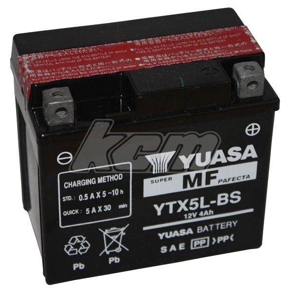 BATTERIE YUASA ACIDE SEPARE YT5BL.BS