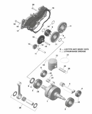 VILEBREQUIN-PISTON-POMPE A EAU ROTAX